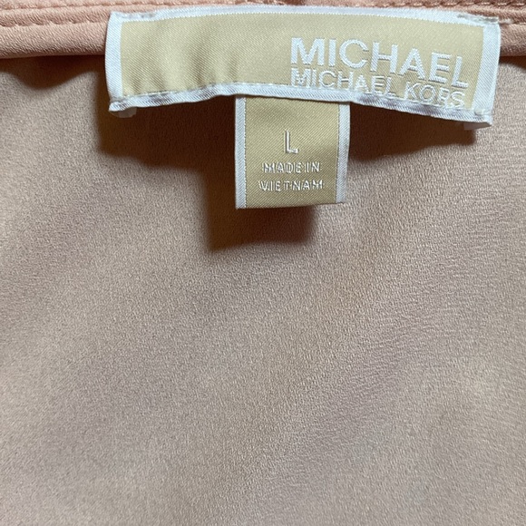 Michael Kors Sheer Pink and Silver Tag Zipper Top - Picture 6 of 7